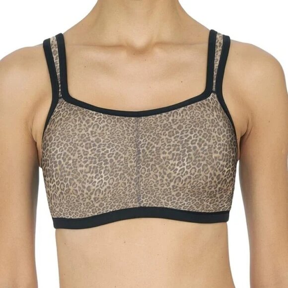 Natori Yogi Convertible Contour Sports Bra Size 32C "Grey Animal" Color NEW - Picture 1 of 9
